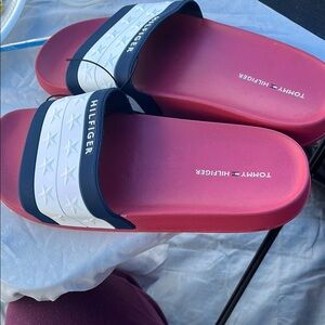 NEW! Tommy Hilfiger Women's Red Slide Sandals